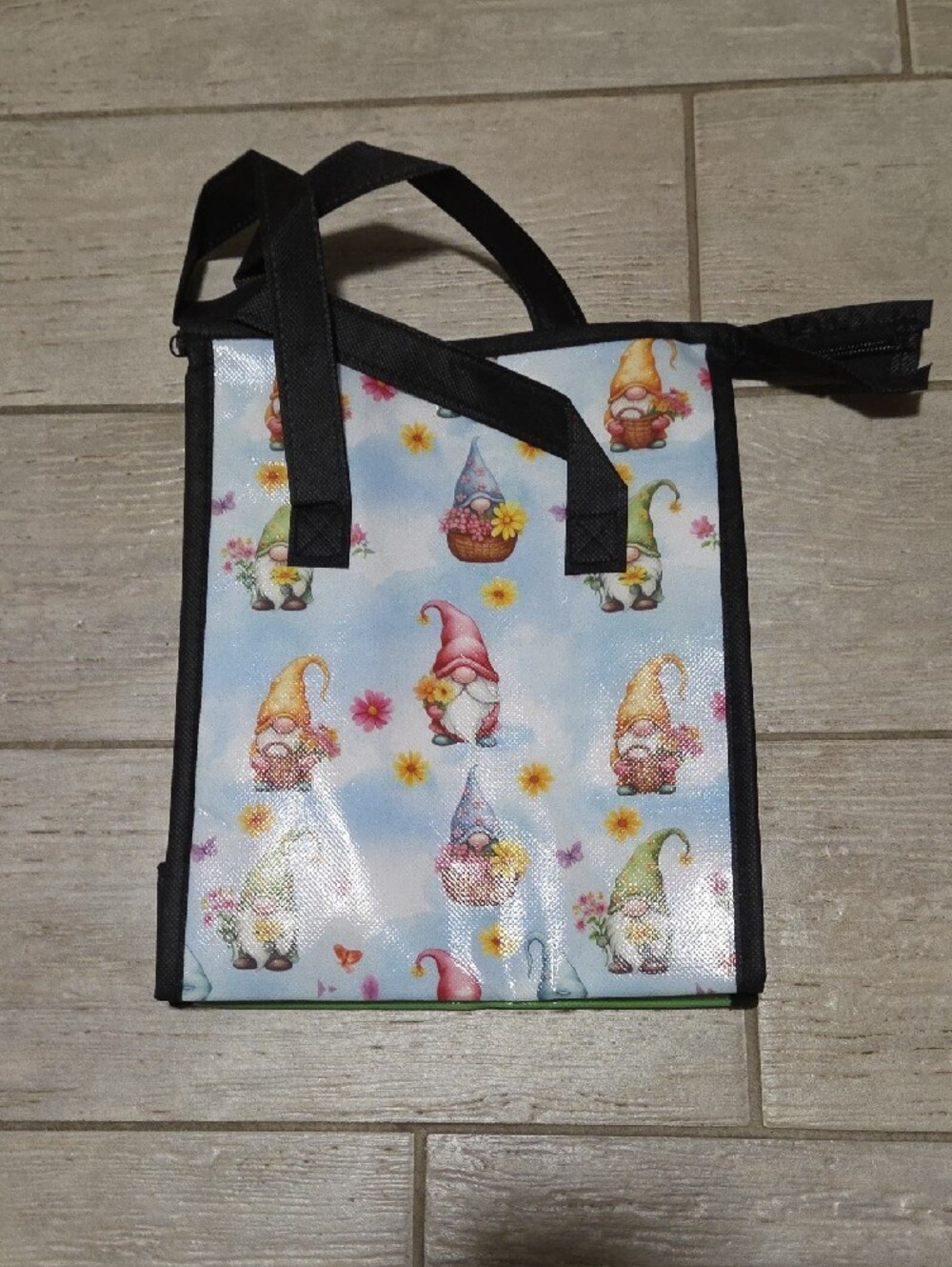 Gnome Print Reusable, Insulated Tote Bag - Picture 2 of 4